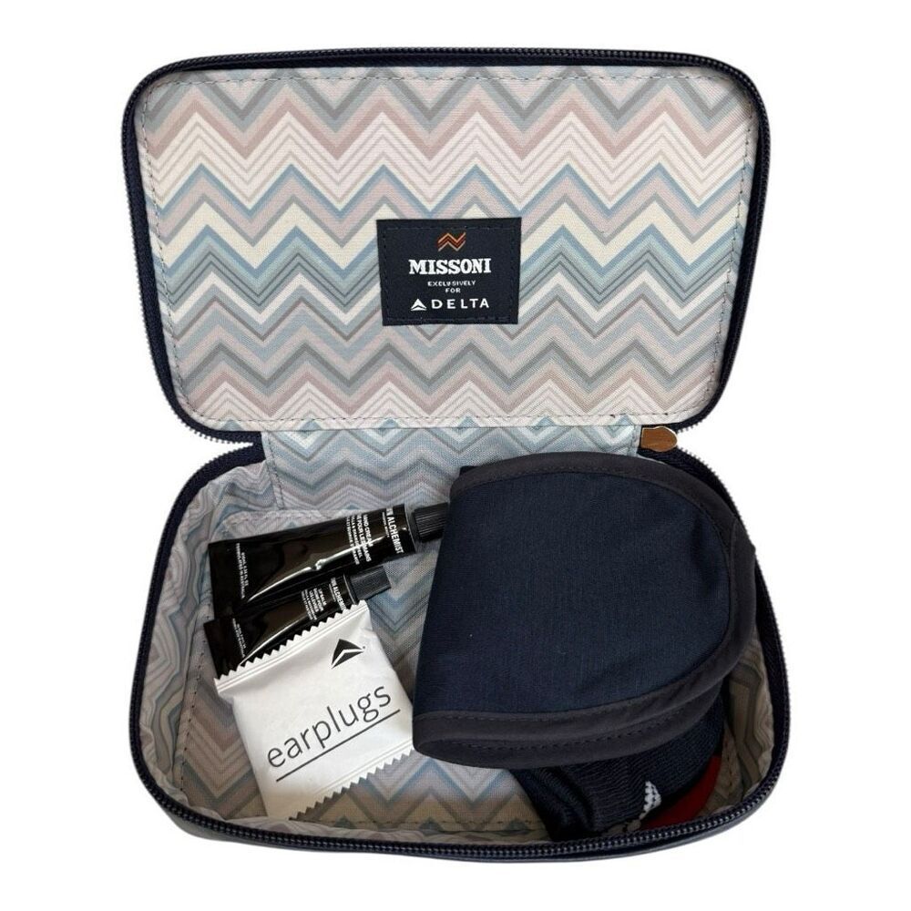 DELTA MISSONI Newest Business Delta One Class amenity kit Dark Blue